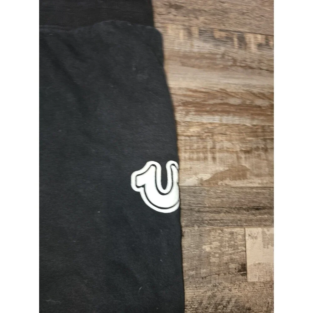 True Religion Sweatpants 2XL Black Logo Joggers            #178
